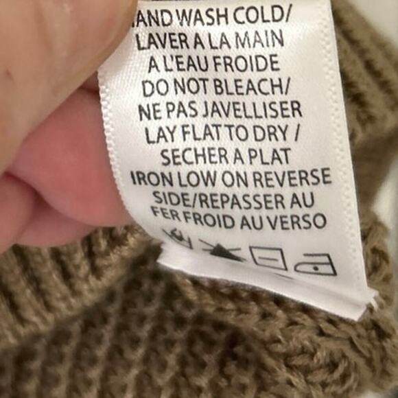 Gentle Fawn Maxine Back Cut Out Crewneck Knit Sweater Heather Taupe New XL - Picture 15 of 15